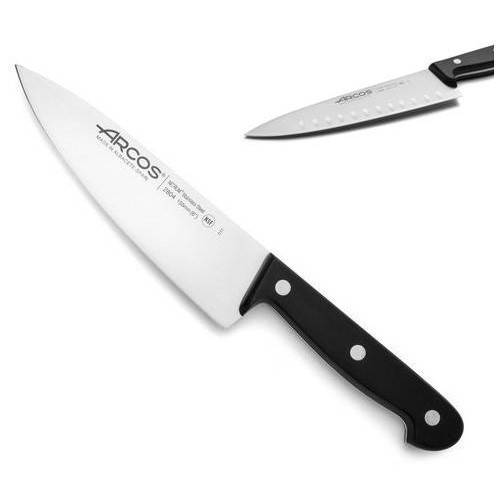 CUCHILLO ARCOS COCINERO UNIVERSAL ALVEOLOS 20CMS